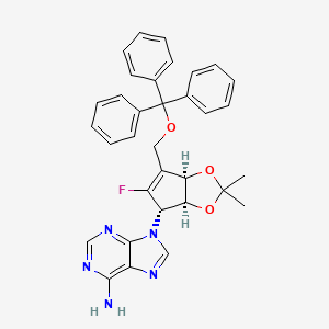9-((3As,4s,6ar)-5-fluoro-2,2-dimethyl-6-(trityloxymethyl)-4,6a-dihydro-3ah-cyclopenta[d][1,3]dioxol-4-yl)-9h-purin-6-amine