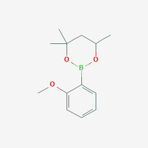 molecular formula C13H19BO3 B1405812 2-(2-Methoxyphenyl)-4,4,6-trimethyl-1,3,2-dioxaborinane CAS No. 934558-37-9