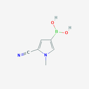 molecular formula C6H7BN2O2 B14058170 (5-cyano-1-methyl-1H-pyrrol-3-yl)boronic acid 