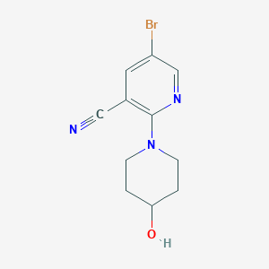 5-Bromo-2-(4-hydroxypiperidin-1-yl)nicotinonitrile