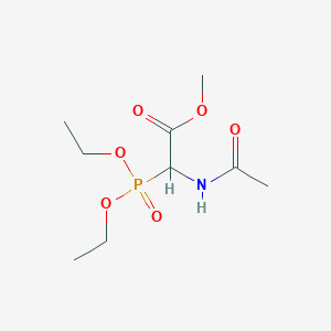 molecular formula C9H18NO6P B14058270 N-acyl-2-(diethoxyphosphoryl)glycinate 