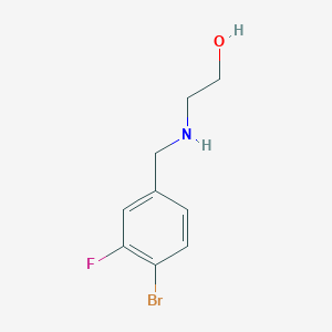 2-{[(4-Bromo-3-fluorophenyl)methyl]amino}ethan-1-ol