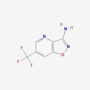 molecular formula C7H4F3N3O B1405834 6-(Trifluoromethyl)-[1,2]oxazolo[4,5-b]pyridin-3-amine CAS No. 1622069-57-1