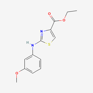 molecular formula C13H14N2O3S B1405835 2-(3-甲氧基苯基氨基)-噻唑-4-甲酸乙酯 CAS No. 1480818-28-7