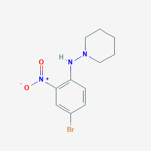 5-Bromo-2-(piperidin-1-ylamino)nitrobenzene