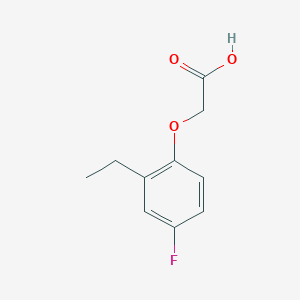molecular formula C10H11FO3 B1405841 2-(2-Ethyl-4-fluorophenoxy)acetic acid CAS No. 582-12-7