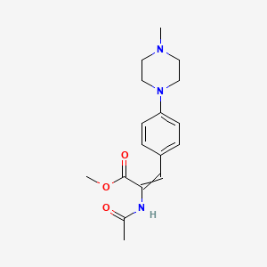molecular formula C17H23N3O3 B1405843 Methyl-2-acetamido-3-[4-(4-methylpiperazin-1-yl)phenyl]prop-2-enoate CAS No. 1622059-69-1