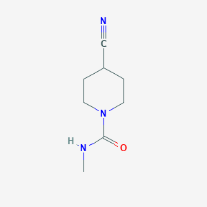 molecular formula C8H13N3O B1405848 4-cyano-N-methylpiperidine-1-carboxamide CAS No. 1549973-48-9