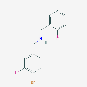 molecular formula C14H12BrF2N B1405849 [(4-Bromo-3-fluorophenyl)methyl][(2-fluorophenyl)methyl]amine CAS No. 1480180-18-4