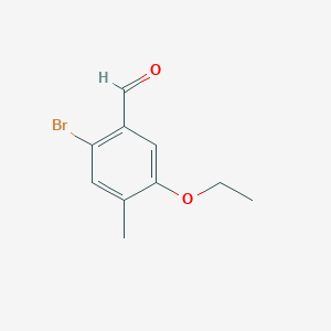 molecular formula C10H11BrO2 B1405851 2-Bromo-5-ethoxy-4-methylbenzaldehyde CAS No. 1350759-98-6