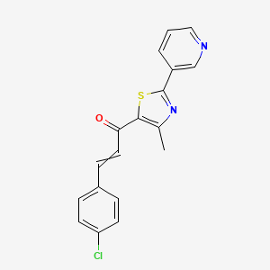 3-(4-Chlorophenyl)-1-(4-methyl-2-pyridin-3-yl-1,3-thiazol-5-yl)prop-2-en-1-one
