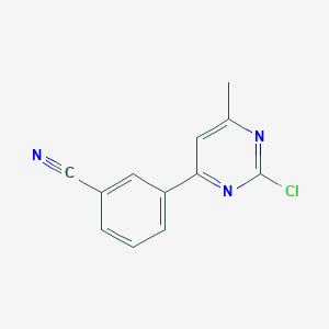 3-(2-Chloro-6-methylpyrimidin-4-yl)benzonitrile