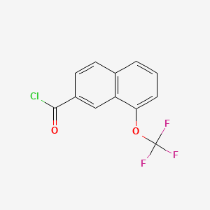 molecular formula C12H6ClF3O2 B14058659 1-(Trifluoromethoxy)naphthalene-7-carbonyl chloride 