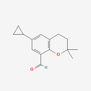 6-Cyclopropyl-2,2-dimethylchroman-8-carbaldehyde
