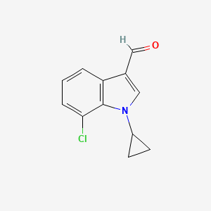 molecular formula C12H10ClNO B1405868 7-chloro-1-cyclopropyl-1H-indole-3-carbaldehyde CAS No. 1350760-98-3