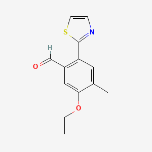 5-Ethoxy-4-methyl-2-(thiazol-2-yl)benzaldehyde