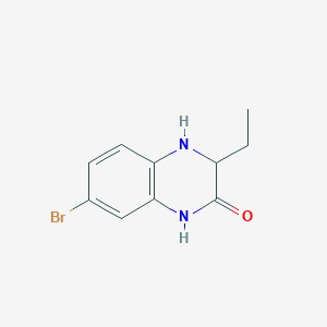 molecular formula C10H11BrN2O B1405873 7-Bromo-3-ethyl-1,2,3,4-tetrahydroquinoxalin-2-one CAS No. 874217-03-5