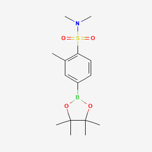 molecular formula C15H24BNO4S B1405874 Benzenesulfonamide, N,n,2-trimethyl-4-(4,4,5,5-tetramethyl-1,3,2-dioxaborolan-2-yl)- CAS No. 1011731-93-3