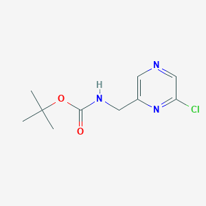 molecular formula C10H14ClN3O2 B1405879 Tert-butyl ((6-chloropyrazin-2-yl)methyl)carbamate CAS No. 1187222-00-9