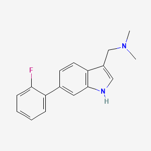 molecular formula C17H17FN2 B14058791 (6-(2-Fluorophenyl)-1h-indol-3-yl)-n,n-dimethylmethanamine 