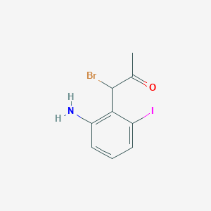 molecular formula C9H9BrINO B14058797 1-(2-Amino-6-iodophenyl)-1-bromopropan-2-one 
