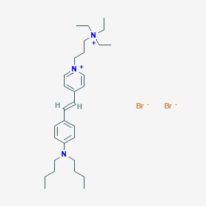 molecular formula C30H49Br2N3 B140588 N-(3-(triethylammonium)propyl)-4-(4-(dibutylamino)styryl)pyridinium CAS No. 149838-22-2