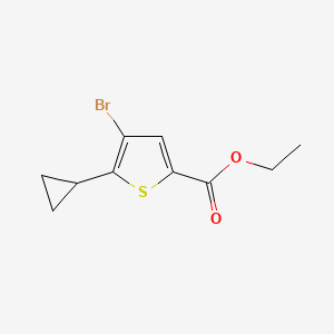molecular formula C10H11BrO2S B14058812 Ethyl 4-bromo-5-cyclopropylthiophene-2-carboxylate 