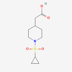 molecular formula C10H17NO4S B1405885 (1-Cyclopropanesulfonyl-piperidin-4-yl)-acetic acid CAS No. 1517232-24-4