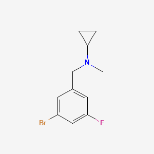 molecular formula C11H13BrFN B1405887 N-[(3-bromo-5-fluorophenyl)methyl]-N-methylcyclopropanamine CAS No. 1504805-62-2