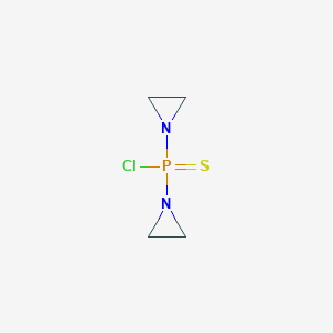 molecular formula C4H8ClN2PS B14058878 Bis[(aziridin-1-yl)]phosphinothioic chloride CAS No. 62679-38-3