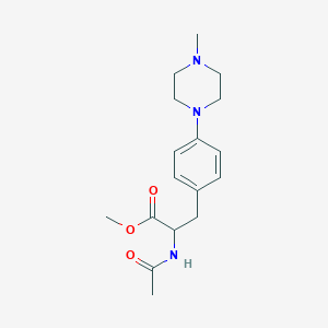 molecular formula C17H25N3O3 B1405889 Methyl 2-acetamido-3-[4-(4-methylpiperazin-1-yl)phenyl]propanoate CAS No. 1630096-63-7