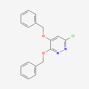 molecular formula C18H15ClN2O2 B14058892 3,4-Bis(benzyloxy)-6-chloropyridazine 