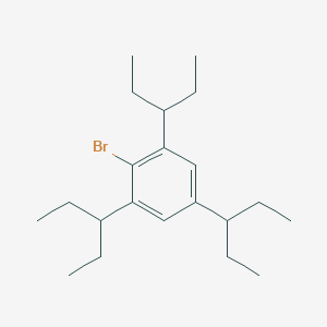 molecular formula C21H35Br B14058913 2-Bromo-1,3,5-tri(pentan-3-yl)benzene CAS No. 825644-14-2