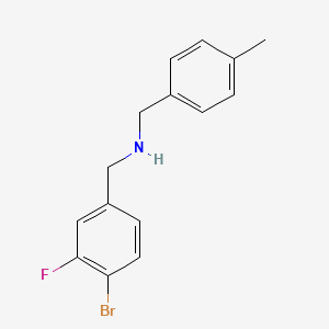 [(4-Bromo-3-fluorophenyl)methyl][(4-methylphenyl)methyl]amine