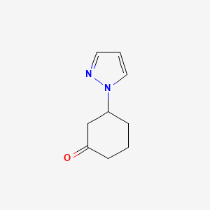molecular formula C9H12N2O B1405896 3-(1H-Pyrazol-1-yl)cyclohexan-1-one CAS No. 933795-55-2