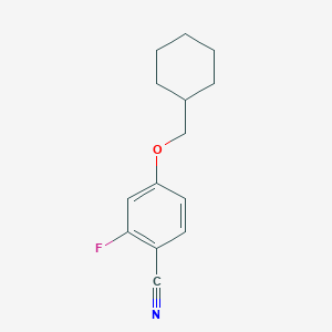 molecular formula C14H16FNO B1405897 4-Cyclohexylmethoxy-2-fluorobenzonitrile CAS No. 1467456-69-4