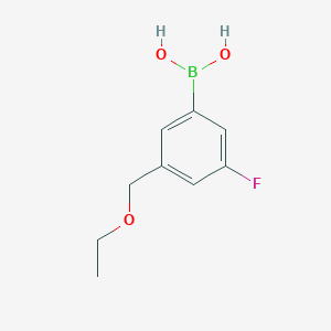 molecular formula C9H12BFO3 B1405898 (3-(Ethoxymethyl)-5-fluorophenyl)boronic acid CAS No. 1704063-74-0