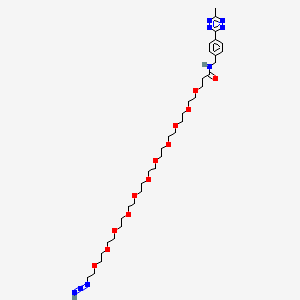 molecular formula C35H59N8O12+ B14058987 Methyltetrazine-amino-PEG11-azide 