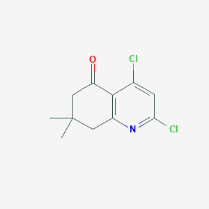 molecular formula C11H11Cl2NO B1405900 2,4-Dichloro-7,7-dimethyl-5,6,7,8-tetrahydroquinolin-5-one CAS No. 1630096-70-6