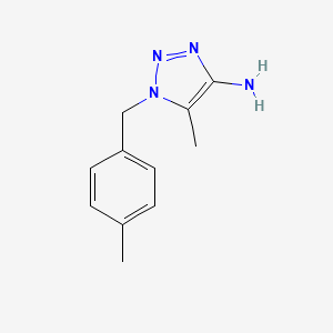 molecular formula C11H14N4 B1405901 5-Methyl-1-(4-methylbenzyl)-1H-1,2,3-triazol-4-amine CAS No. 1498997-64-0