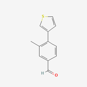 molecular formula C12H10OS B1405902 3-甲基-4-(噻吩-3-基)苯甲醛 CAS No. 1504080-86-7