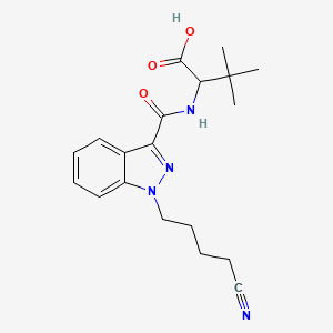 molecular formula C19H24N4O3 B14059068 N-{[1-(4-cyanobutyl)-1H-indazol-3-yl]carbonyl}-3-methyl-L-va 