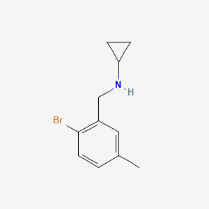 molecular formula C11H14BrN B1405909 N-[(2-溴-5-甲基苯基)甲基]环丙胺 CAS No. 1542858-27-4