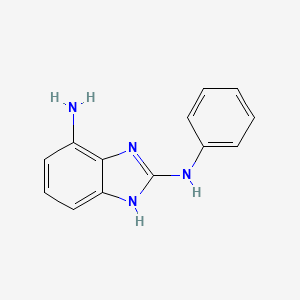 molecular formula C13H12N4 B14059093 N2-phenyl-1H-benzo[d]imidazole-2,7-diamine 