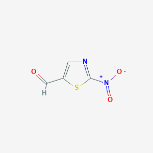 molecular formula C4H2N2O3S B14059099 2-Nitrothiazole-5-carbaldehyde 