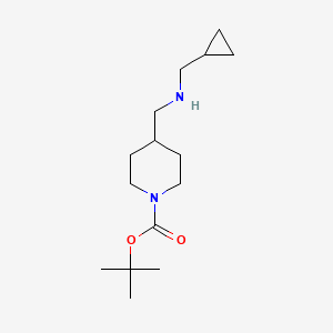 molecular formula C15H28N2O2 B1405917 tert-Butyl 4-{[(cyclopropylmethyl)amino]methyl}piperidine-1-carboxylate CAS No. 1468854-30-9