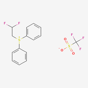 molecular formula C15H13F5O3S2 B14059239 (2,2-Difluoroethyl)diphenylsulfonium trifluoromethanesulfonate 