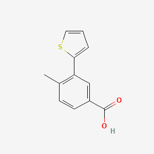 molecular formula C12H10O2S B1405924 4-Methyl-3-(thiophen-2-yl)benzoic acid CAS No. 1267547-20-5
