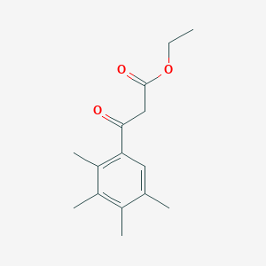 molecular formula C15H20O3 B14059264 Ethyl 3-oxo-3-(2,3,4,5-tetramethylphenyl)propanoate CAS No. 170928-69-5