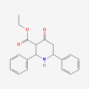 molecular formula C20H21NO3 B14059283 Ethyl 4-oxo-2,6-diphenylpiperidine-3-carboxylate CAS No. 102012-64-6